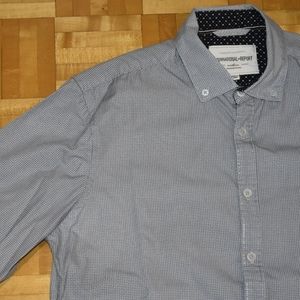 Pale blue with white dot dress shirt